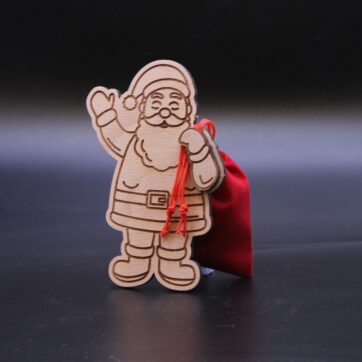Weihnachtsmann mit Lindor im Beutel
